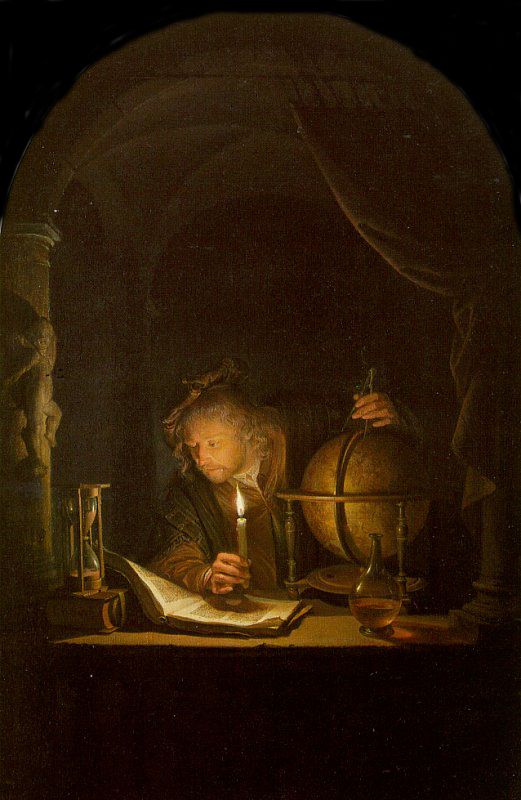 Der Astronom bei Kerzenlicht, 
(ca.1665), Los Angeles, The J. Paul Getty Museum