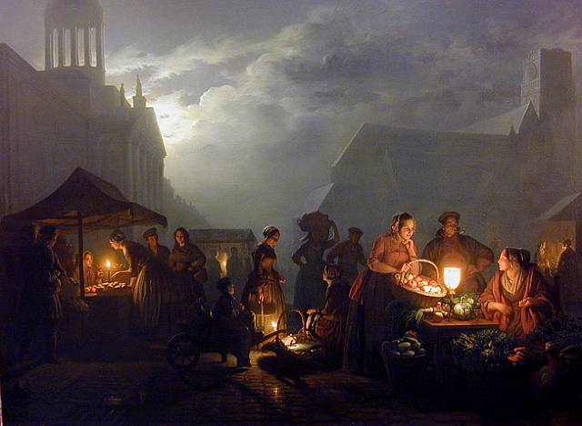 Nachtmarkt in Rotterdam (1853)