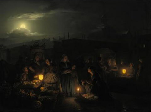   A night at the sea-fish market, Rotterdam (1851)